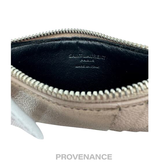 🔴 Saint Laurent Paris SLP Fragment Zip Card Wallet - Powder Pink - Picture 9 of 10